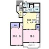 ベルフラワー 2DKの間取り