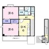 リバーサイド　ヴィラ 2DKの間取り