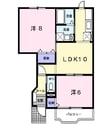 モルティ 2LDKの間取り