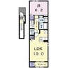 エレガンシアゼファーI 1LDKの間取り