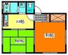 コーポささき 2Kの間取り