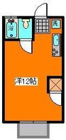 シャトー泉 1Rの間取り