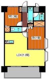 スカイレジデンシア山王 2LDKの間取り