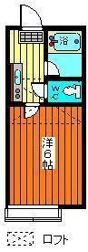 アリックハウスＭ’Ｓクラブ 1Kの間取り