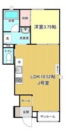 Ｃｌａｕｄｉａ　II 1LDKの間取り