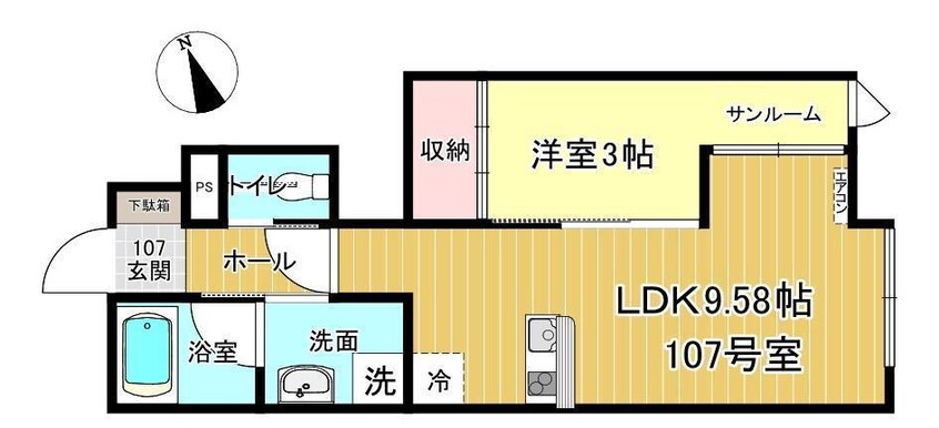 間取図 ＣａｓａＦｒｅｎｔｅＲｉｃｏＯｍａｃｈｉ
