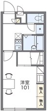 レオパレスあけぼの 1Kの間取り