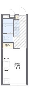 レオパレスCASA 1Kの間取り