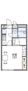 レオパレスさいわい 1Kの間取り