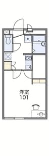 レオネクストＭ55 1Kの間取り