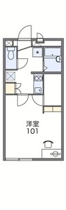 レオネクストＭ55 1Kの間取り