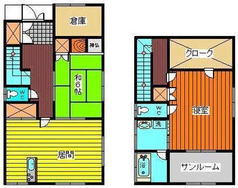 間取図 大曲上大町貸家