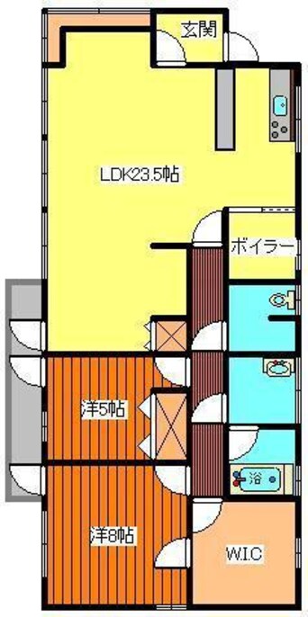 間取図 大曲田町Ｈ貸家