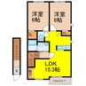 フロレスタロッサＣ 2LDKの間取り