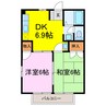 ドマーニＡ 2DKの間取り