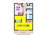 シェルル 1LDKの間取り