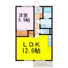 ライフサークルパート5 1LDKの間取り