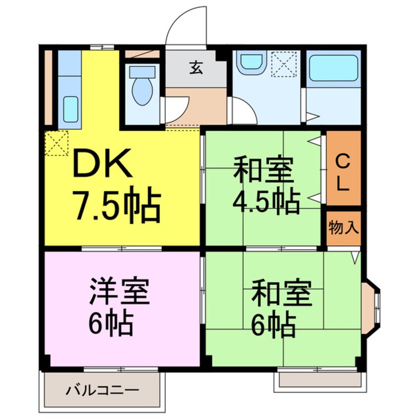 間取図 ファミリーハイツB