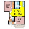 ユーロパレスⅡ 2LDKの間取り