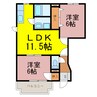 ユーロパレスⅡ 2LDKの間取り