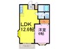 ライフサークルパート3 1LDKの間取り