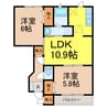 パレステージ 2LDKの間取り