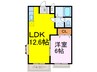 メゾンドソワールノザキ 1LDKの間取り