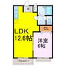 メゾンドソワールノザキ 1LDKの間取り