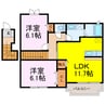プラネットⅡ 2LDKの間取り
