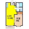 キャッスルレイクⅡ 1LDKの間取り