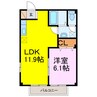 ミユパレス 1LDKの間取り