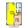 ハイツ松沼 1LDKの間取り