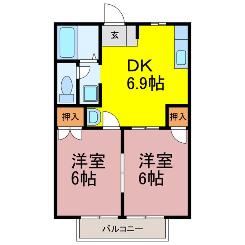 間取図 ハイツ松沼