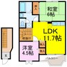 フォレスト 2LDKの間取り