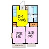サニーヒルズ 2DKの間取り