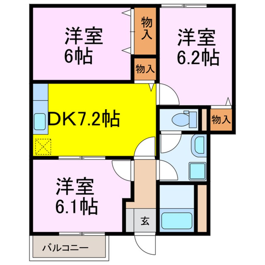 間取図 グランカーサＴ・ＨⅡ