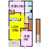 ルーナフィオーレ 2LDKの間取り