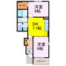 サニーヒル 2DKの間取り