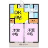ビューエクセルNo.1 2DKの間取り