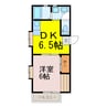 ビューエクセルNo.2 1DKの間取り