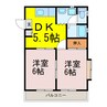 ビューエクセルNo.2 2DKの間取り