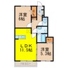 ロイヤル　アネシスＢ 2LDKの間取り