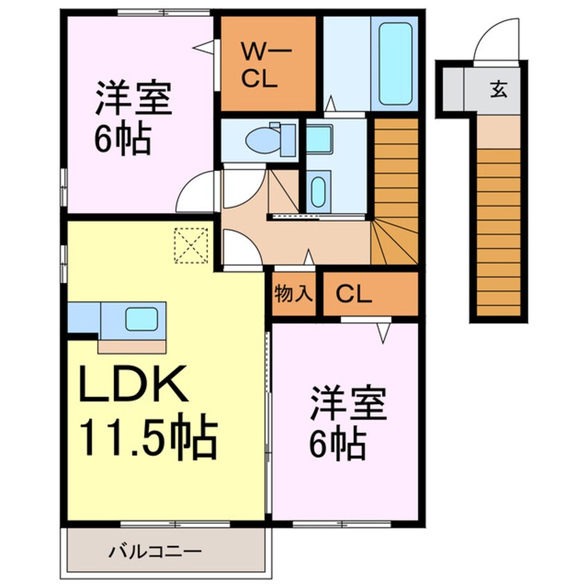 間取図 カーサルーチェ