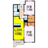 グランツブリーゼ 2LDKの間取り