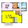 リビングタウン古河北Ｂ 1LDKの間取り