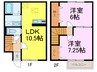 GREEN　HILLS 2LDKの間取り