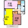 ルミエールＢ棟 2LDKの間取り