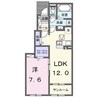 ポム・ド・テール 1LDKの間取り