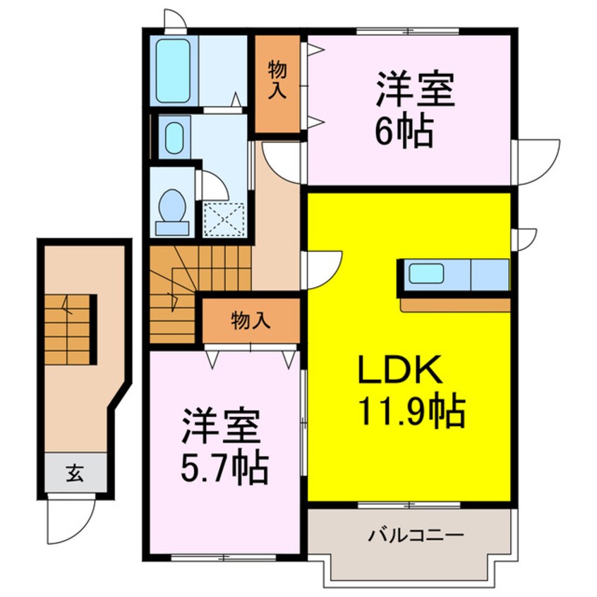 間取図 ブレッザミーテⅡ