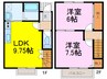 フォレシャルマンＤ 2LDKの間取り